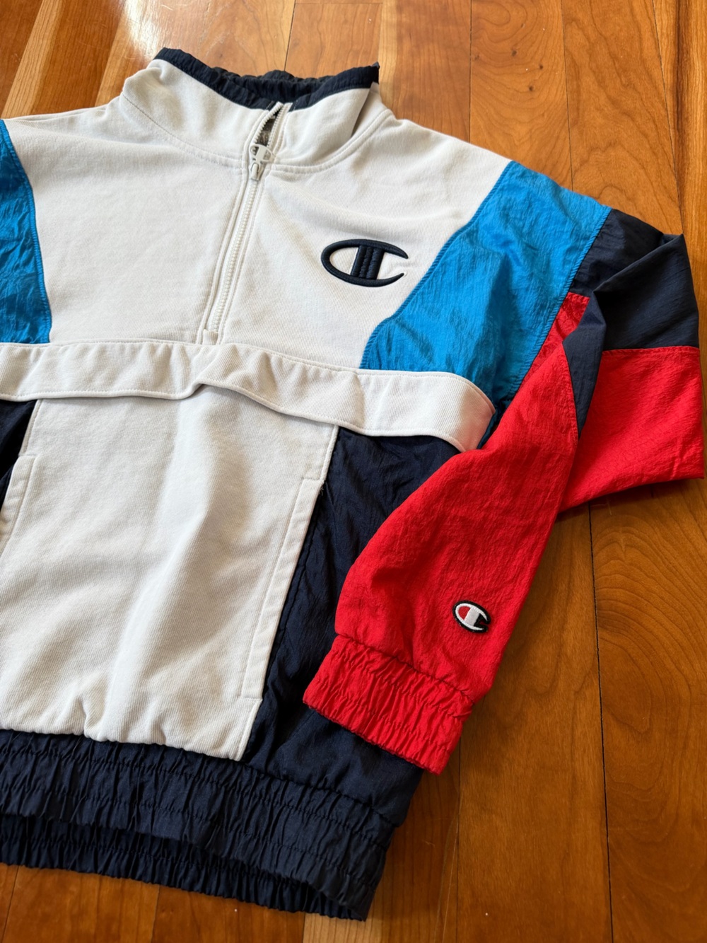 Champion women’s vintage Y2K style track jacket size XS multicolor sports